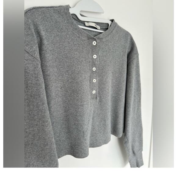 Aritzia Wilfred Free ribbed crop sweater, size XS, fits XS/S - Picture 4 of 8
